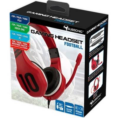 Subsonic Gaming Headset Football Red