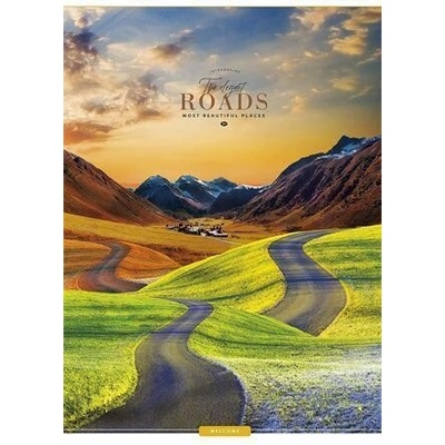 SHKOLYARYK Sešit The Elegant Roads mix motivů A4 čtverečkovaný A4K SB405262K