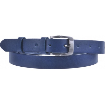 Penny Belts dámský úzký kožený pásek 172-56 modrý