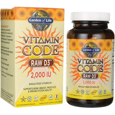 Garden of Life Vitamín D3 RAW Vitamin Code 2000IU 120 kapslí