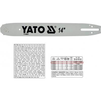 Yato Vodící lišta 14" 3/8" 0,05" YT-84931