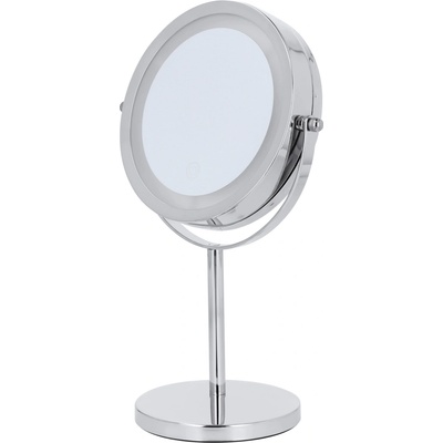Cien osvětlené zrcadlo na make-up stříbrná
