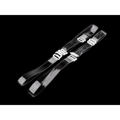 Ramínka silikonová šíře 10 mm; 15 mm s kovovým zapínáním, malé, 2 (10 mm) transparent bílá – Hledejceny.cz