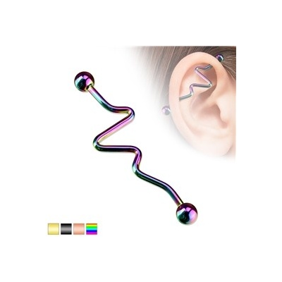 Piercingate Industrial piercing PIN00055 černá
