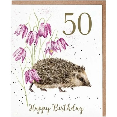 Wrendale Designs Narozeninové přání 50 Ježek