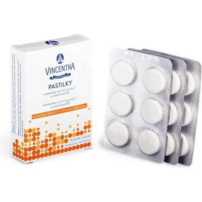 Vincentka pastilky s ovocnou príchuťou 18 ks
