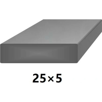 Plochá plná ocelová tyč 25x5 mm (pásovina), bez povrchové úpravy 3 m (J-P25x5-3)