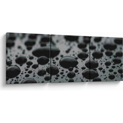 Obraz kapek vody, třídílný 90x30 cm