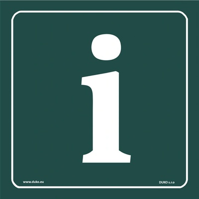DUKO INFORMACE symbol zelený Formát: 90 x 90 mm