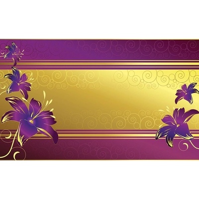 Preinterier FT2451 Fototapeta na stenu Fialová kvet na zlatom pozadí vlies 104cm x 70cm