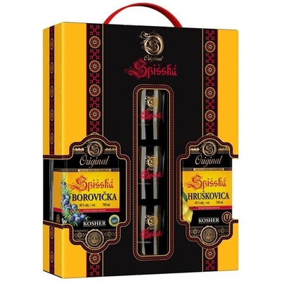 Kosher Spišská Borovička + Hruškovica 40% 2 x 0,7 l (set)