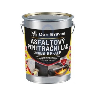 Lak asfaltový penetrační DenBit BR-ALP, Den Braven 19 kg (plechovka) černá, balení 1 ks