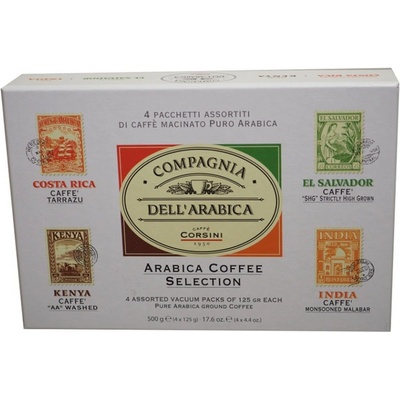 CORSINI Arabica Coffee Selection Paper Gift mlétá káva 4 x 125 g