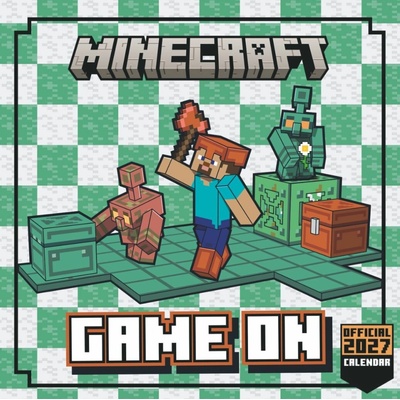 CurePink Oficiální dětský nástěnný mini Minecraft s plakátem 17,8 x 17,8|35,6 cm [35227P] 2027