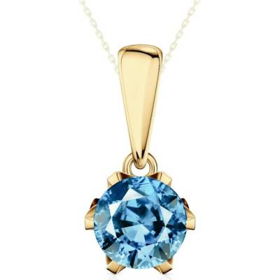 Savicki Prívesok The Journey žlté zlato modrý laboratórny diamant TJ Z01 BR 050 LABBLUE Z