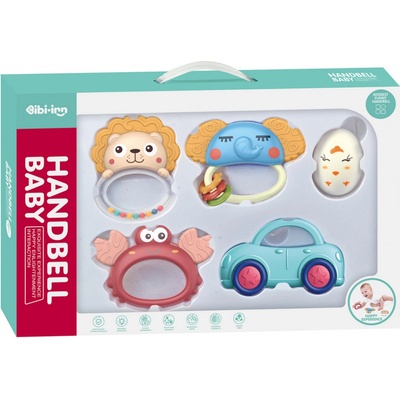 CHIPOLINO Sada chrastítek s kousátky Animals 5ks