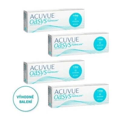 Johnson & Johnson Acuvue Oasys 1-Day with HydraLuxe výhodné balení 4 x 30 čoček – Hledejceny.cz
