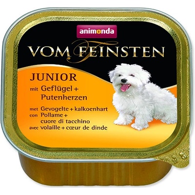 Animonda Vom Feinsten Junior Dog drůbeží a krůtí srdce 150 g – Hledejceny.cz