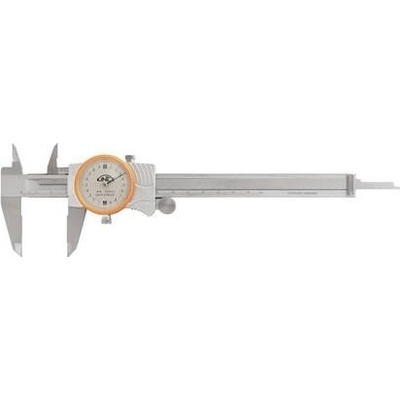 KINEX K-MET Posuvné měřítko s číselníkovým úchylkoměrem Antischock ČSN 25 1235 DIN 862 0,02 mm 200/45 mm KI6013-02-200