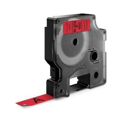 Dymo 45017 S0720570 čierna tlač červený podklad 7m 12 mm