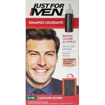 Just For Men Šampon pro barvení vlasů H-45 tmavě hnědý, kryje šediny