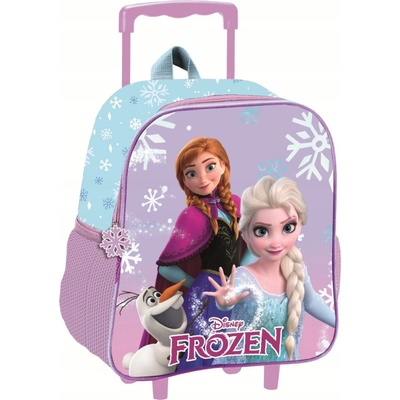 žiadna značka Detský 3D batoh na kolieskach Disney Ľadové kráľovstvo, taška 32 cm