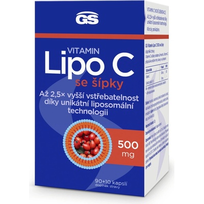 GS Vitamin Lipo C 500 mg se šípky 90+10 kapslí