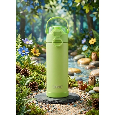 Thermos FUNtainer Detská termoska s hydratačným uzáverom 470 ml neónovo limetková