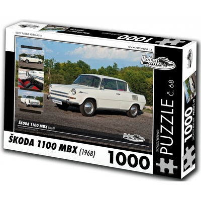 Retro-Auta č. 68 Škoda 1100 MBX 1968 1000 dílků