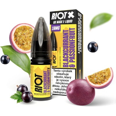 RIOT X Salt Mango & Blackcurrant Ice (Ledové mango a černý rybíz) 10 ml 10 mg