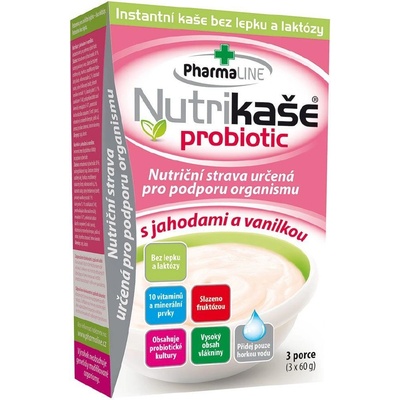 Mogador Nutrikaše probiotic s jahodami a vanilkou 3 x 60 g – Hledejceny.cz