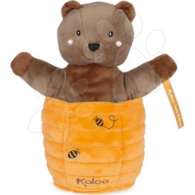 Kaloo Plyšový medvěd loutkové divadlo Ted Bear Kachoo překvapení v úlu 25 cm