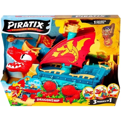 Piratix Sada Adventure World Dragon Ship Dračí Loď 3v1