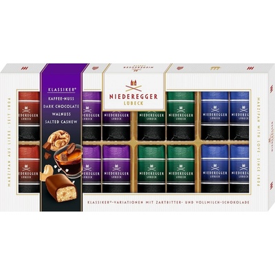 Niederegger Dark Edition Variace mini marcipánů s příchutí v dárkovém balení 200 g