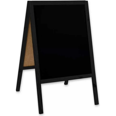 A-Z Reklama CZ Dřevěný poutač s křídovou tabulí – plocha 53 × 66,5 cm – černý – kód PMPCHBLACK-M