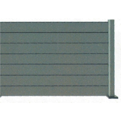 Lamelový panel 150cm hliníkový antracit pokračující