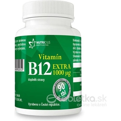 Nutricius Vitamín B12 Extra 1000 g 90 tabliet