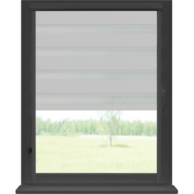 Dekodum Roleta den a noc v antracitové kazetě zatemňovací, Ocelová 114 x 200 cm