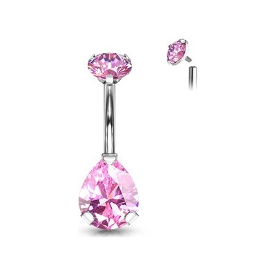 Šperky4U piercing do pupíku kapka titan TIT1091-P
