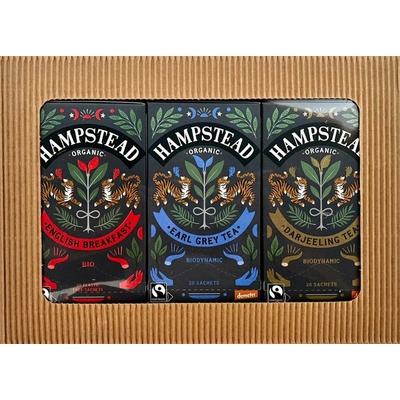 Hampstead Tea BIO Dárkový balíček výběr černých čajů 3 x 20 ks