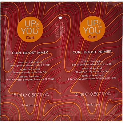 Hydratačná maska a stylingový krém pre vlnité a kučeravé vlasy Inebrya Up To You Curl - 2x15 ml