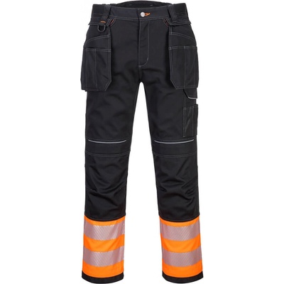 Portwest PW307 PW3 Hi Vis reflexné nohavice oranžová čierna