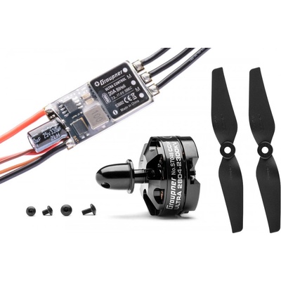 GRAUPNER Combo set Telemetrická regulace HOTT 20Amp SBEC + Ultra 2804-2300Kv levotočivá CCW