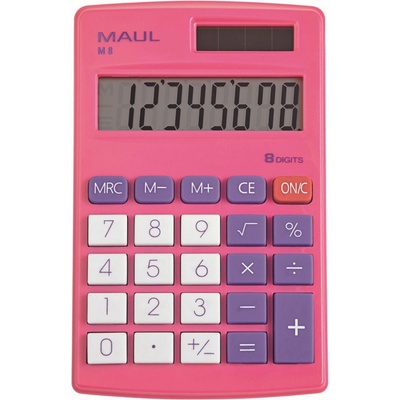 MAUL Kapesní kalkulačka M8 - 8 míst, růžová