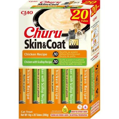 Churu Cat Skin & Coat Chicken & Scallop 20 x 14 g – Hledejceny.cz