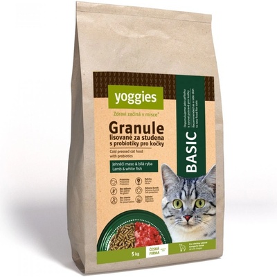 Yoggies Cat Basic lisované za studena s probiotikami 5 kg