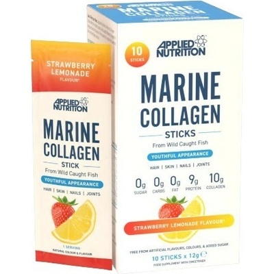 Applied Nutrition Marine Collagen Sticks mořský kolagen 10 sáčků x 12 g Jahoda a malina