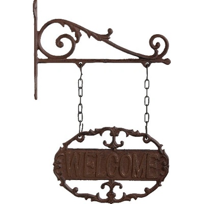 Vývesný štít WELCOME, 23x4x34cm, hnedá|Esschert Design