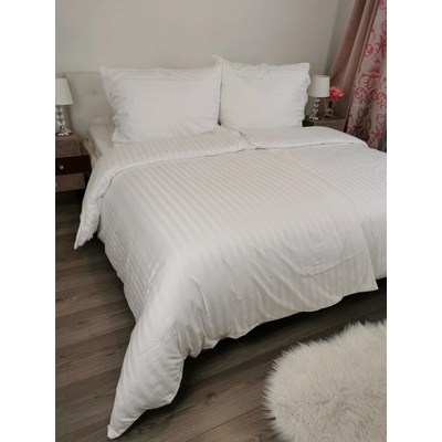 TiaHome Obliečky Damašok biele 140x220 70x90