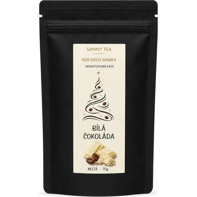 SANNY TEA Káva mletá ochutená Biela čokoláda 70 g